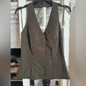 Anthropologie Mare Olive Green Sleeveless Vest Too. NWT